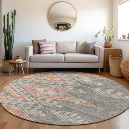 LOOMLAN Rugs Harmony Gray Washable Indoor-Outdoor Rug