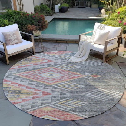 LOOMLAN Rugs Harmony Gray Washable Indoor-Outdoor Rug