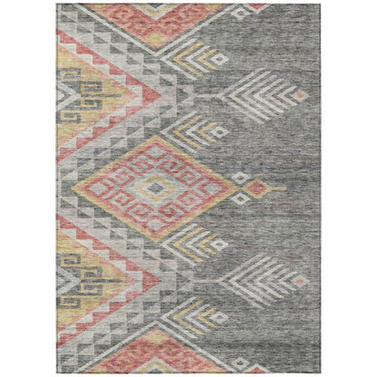 LOOMLAN Rugs Harmony Gray Washable Indoor-Outdoor Rug
