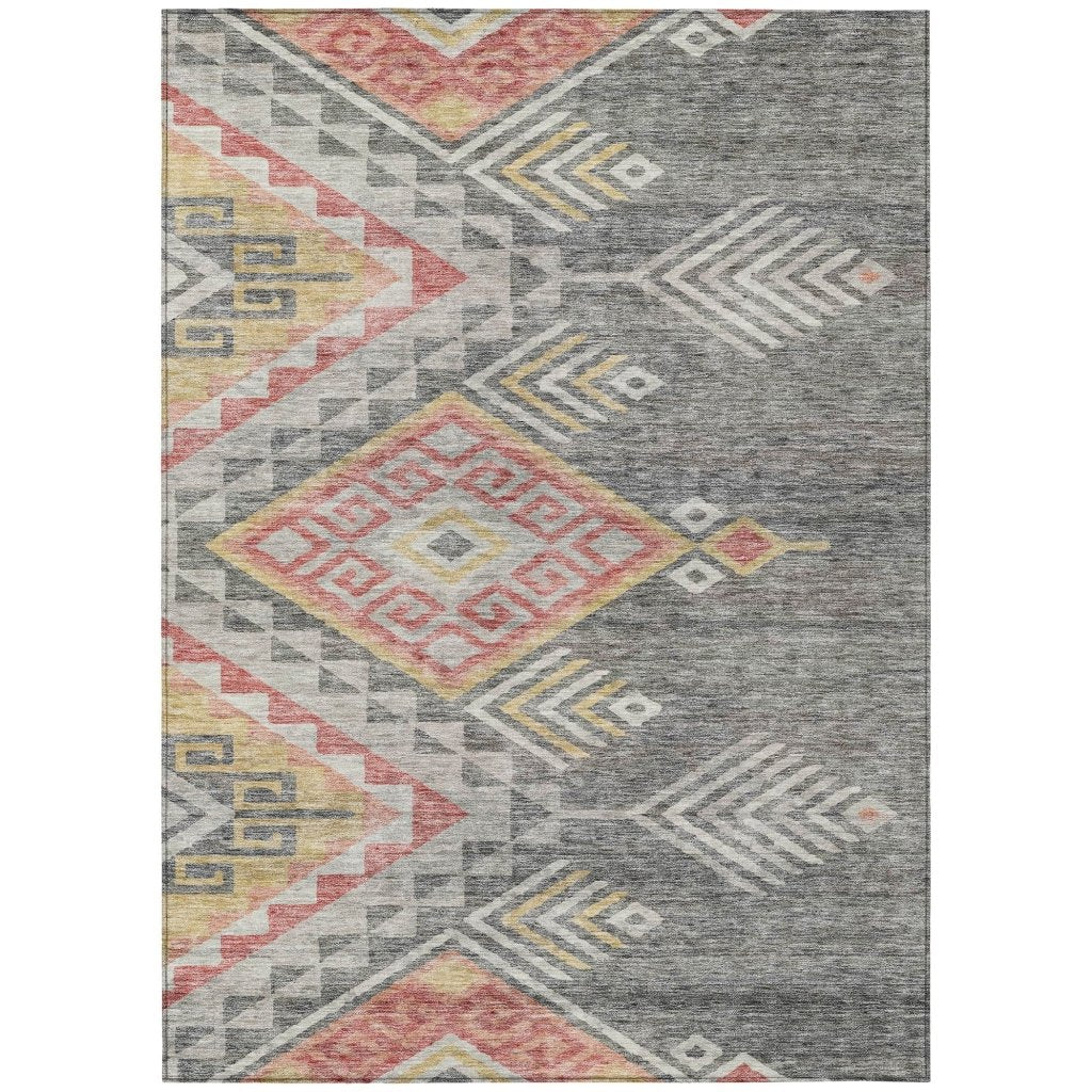 LOOMLAN Rugs Harmony Gray Washable Indoor-Outdoor Rug