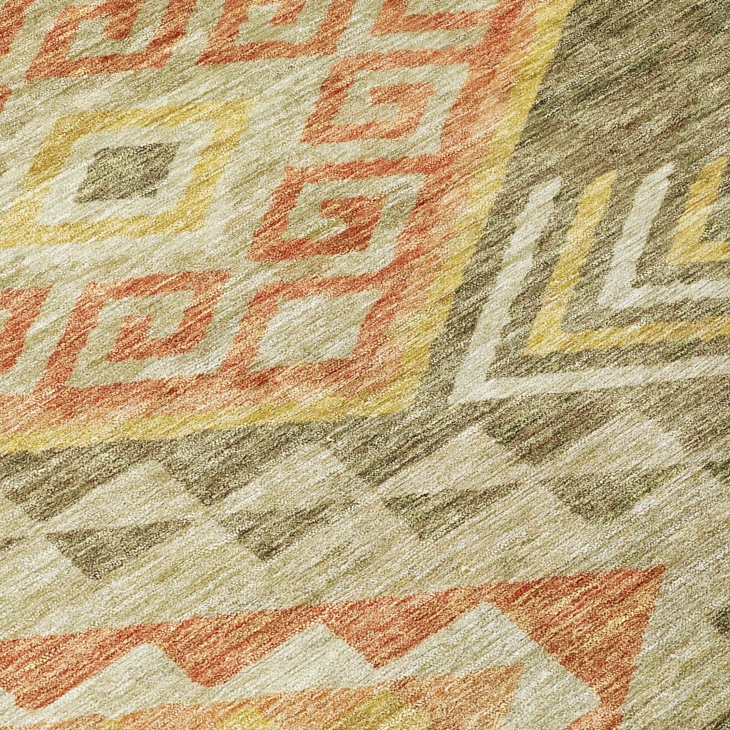 LOOMLAN Rugs Harmony Green Washable Indoor-Outdoor Rug