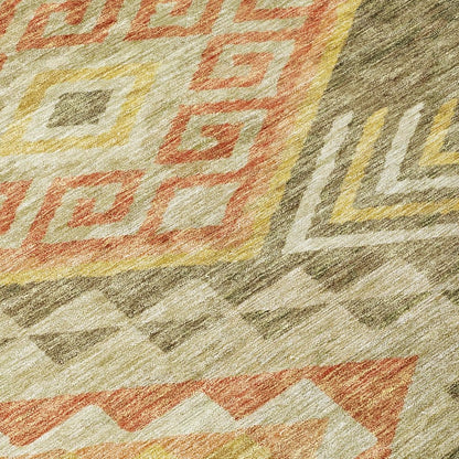 LOOMLAN Rugs Harmony Green Washable Indoor-Outdoor Rug
