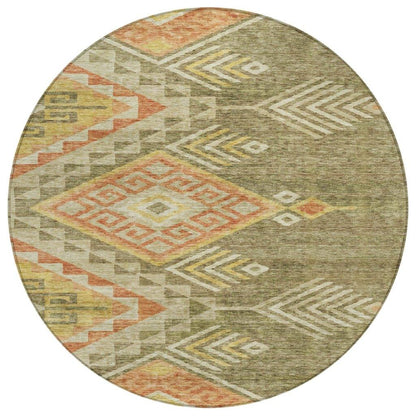 LOOMLAN Rugs Harmony Green Washable Indoor-Outdoor Rug