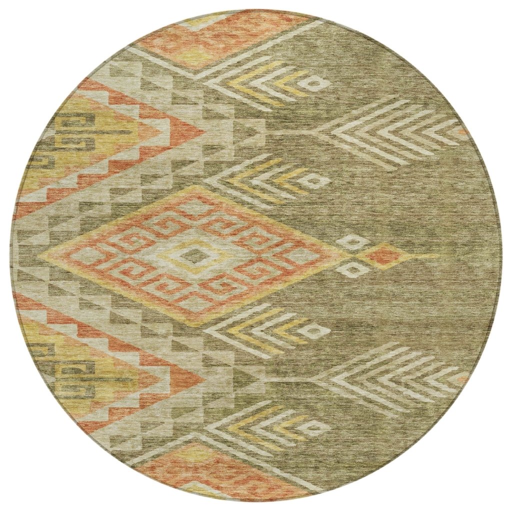 LOOMLAN Rugs Harmony Green Washable Indoor-Outdoor Rug