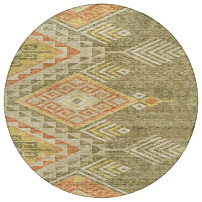 LOOMLAN Rugs Harmony Green Washable Indoor-Outdoor Rug