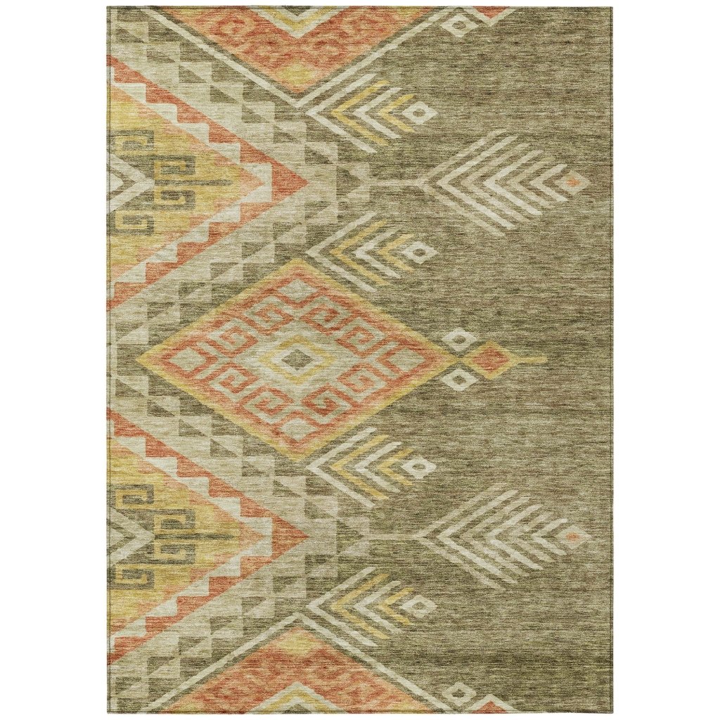 LOOMLAN Rugs Harmony Green Washable Indoor-Outdoor Rug