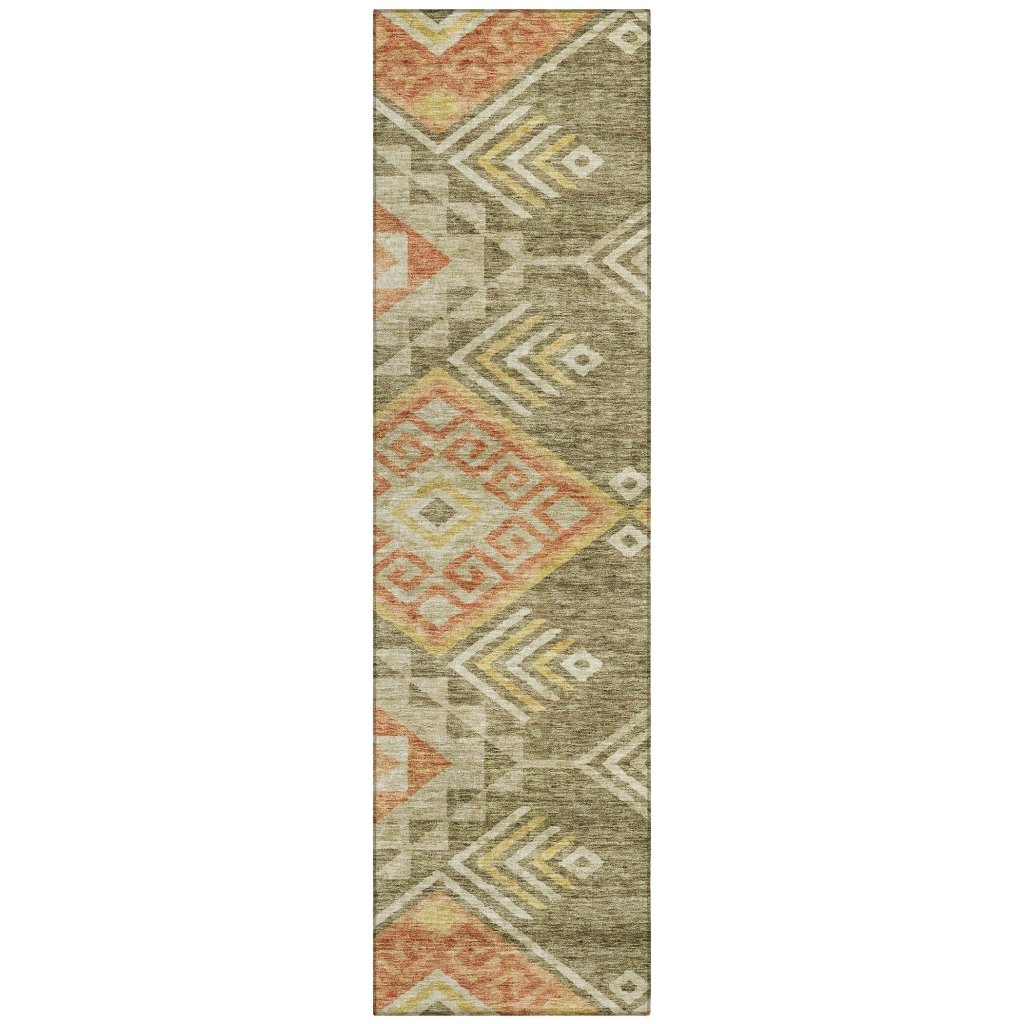 LOOMLAN Rugs Harmony Green Washable Indoor-Outdoor Rug