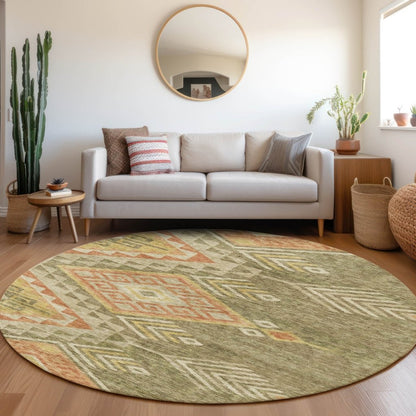 LOOMLAN Rugs Harmony Green Washable Indoor-Outdoor Rug