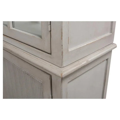 Harper Glass Doors Front Curio Bookcase Cabinets - LOOMLAN - Sarreid - Buffets & Curios