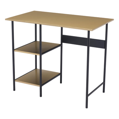 Harris Desk Brass & Black - Sideboards and Things Accents_Black, Brand_Zuo Modern, Color_Black, Depth_10-20, Finish_Hand Painted, Height_20-30, Materials_Metal, Metal Type_Steel, Product Type_Standard Desk, Width_30-40