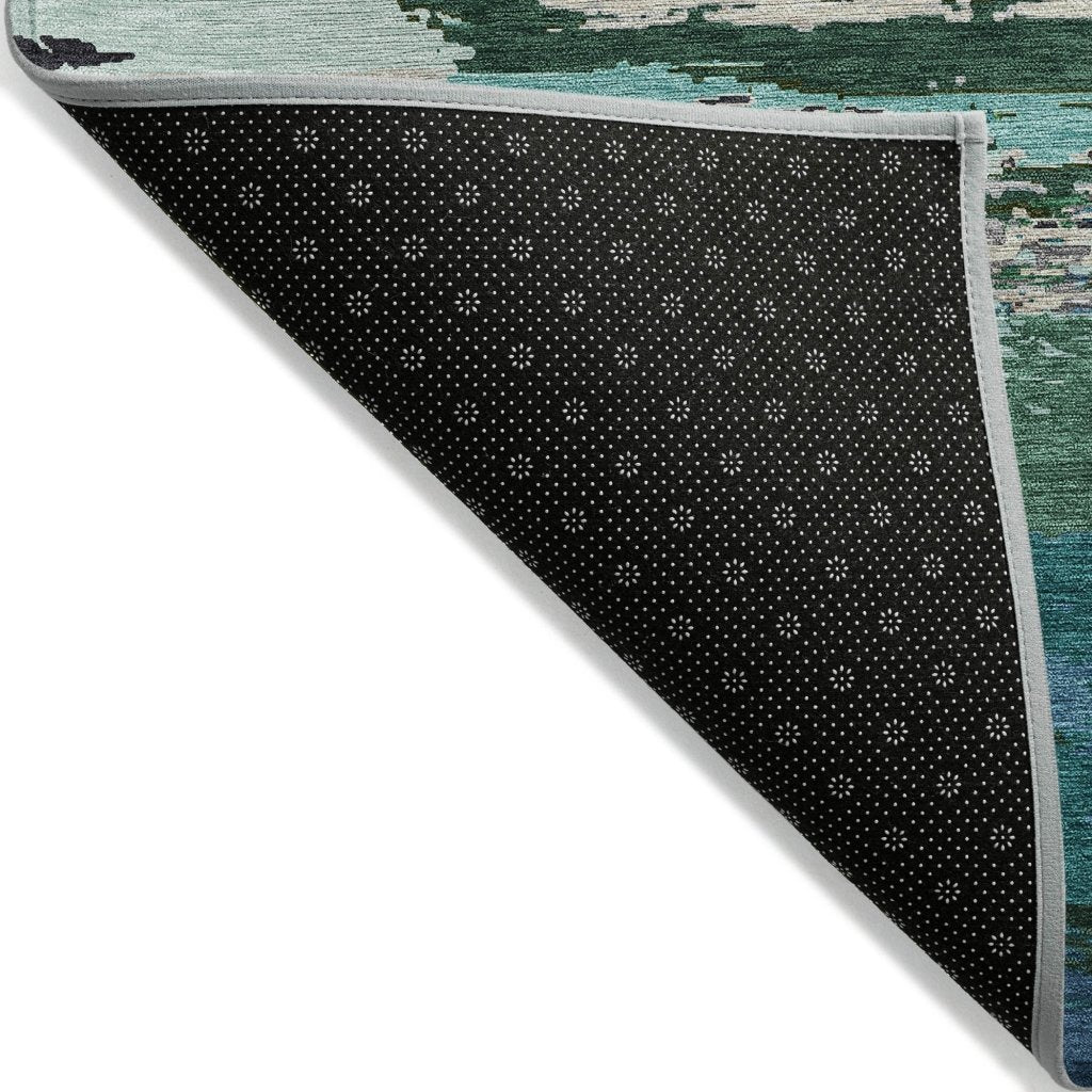 Havari Teal Washable Indoor - Outdoor Rug - LOOMLAN - LOOMLAN Rugs - Outdoor Rugs