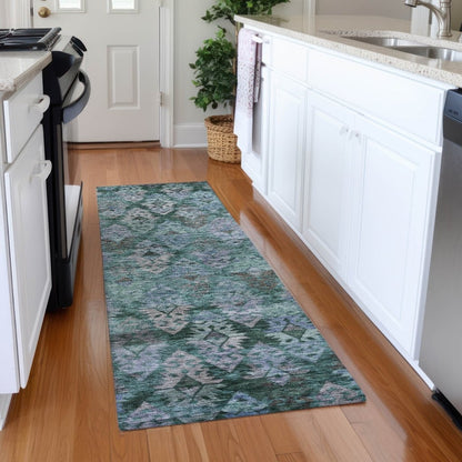 Helissa Green Washable Indoor - Outdoor Rug - LOOMLAN - LOOMLAN Rugs - Outdoor Rugs