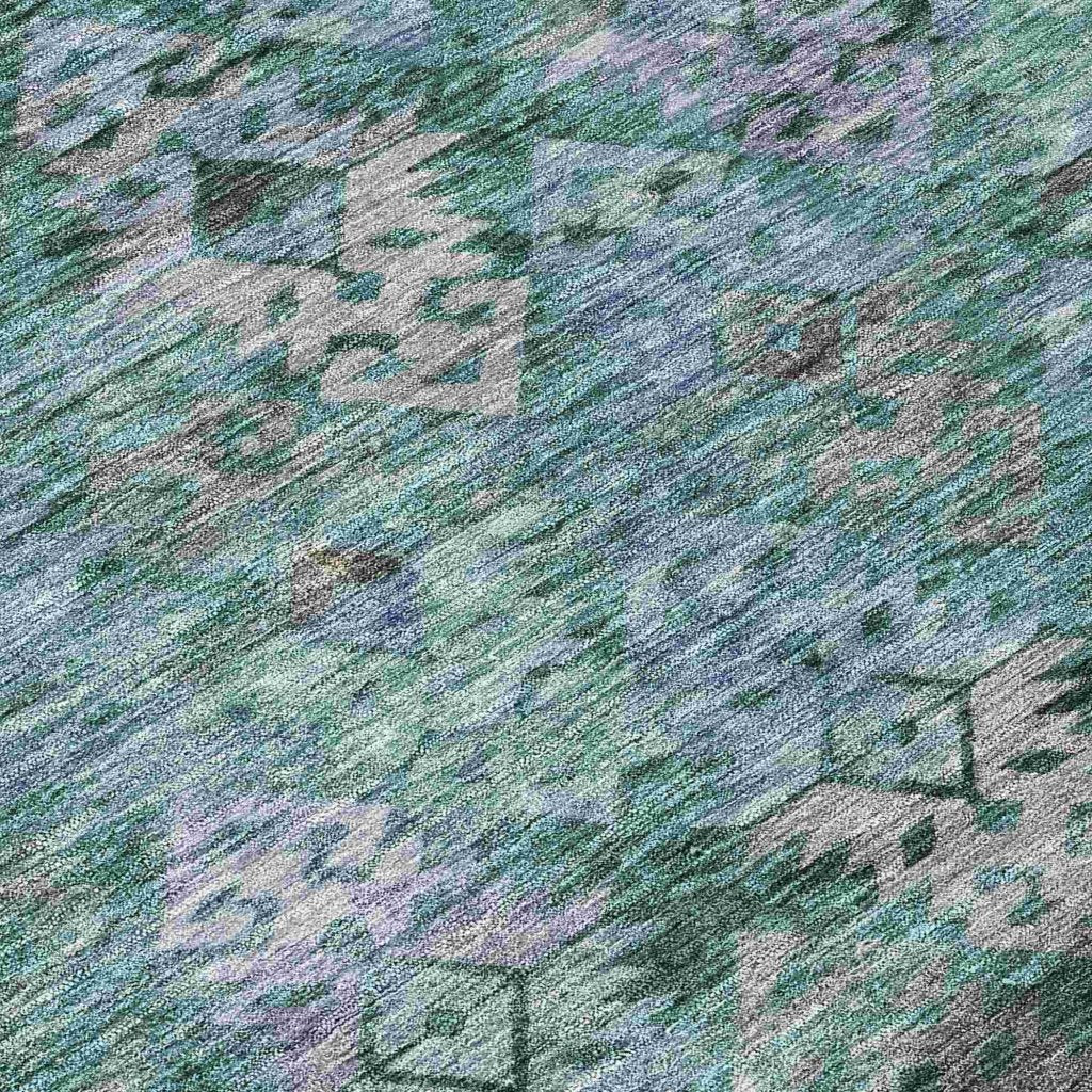 Helissa Green Washable Indoor - Outdoor Rug - LOOMLAN - LOOMLAN Rugs - Outdoor Rugs