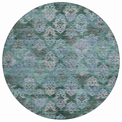 Helissa Green Washable Indoor - Outdoor Rug - LOOMLAN - LOOMLAN Rugs - Outdoor Rugs