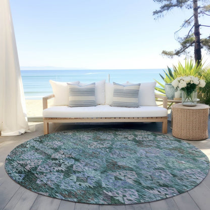 Helissa Green Washable Indoor - Outdoor Rug - LOOMLAN - LOOMLAN Rugs - Outdoor Rugs