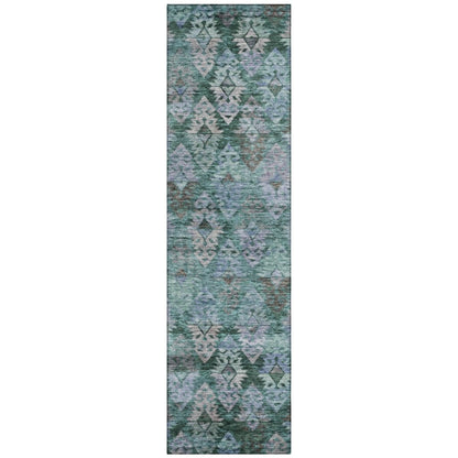 Helissa Green Washable Indoor - Outdoor Rug - LOOMLAN - LOOMLAN Rugs - Outdoor Rugs