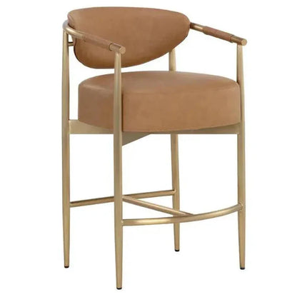 Heloise Leather Handsome Counter Stool