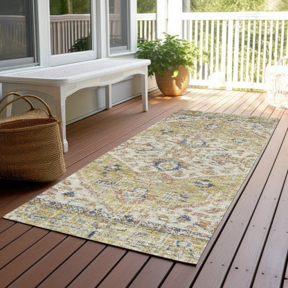 LOOMLAN Rugs Helsinki Gold Washable Indoor-Outdoor Rug