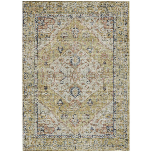 LOOMLAN Rugs Helsinki Gold Washable Indoor-Outdoor Rug
