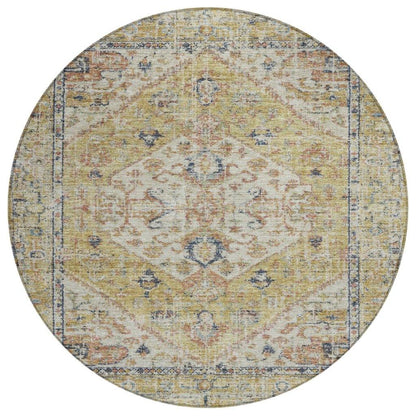 LOOMLAN Rugs Helsinki Gold Washable Indoor-Outdoor Rug