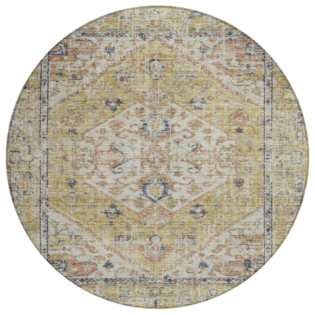 LOOMLAN Rugs Helsinki Gold Washable Indoor-Outdoor Rug