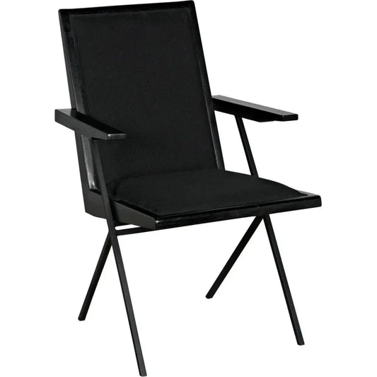 Noir Henderson Cotton Black Chair
