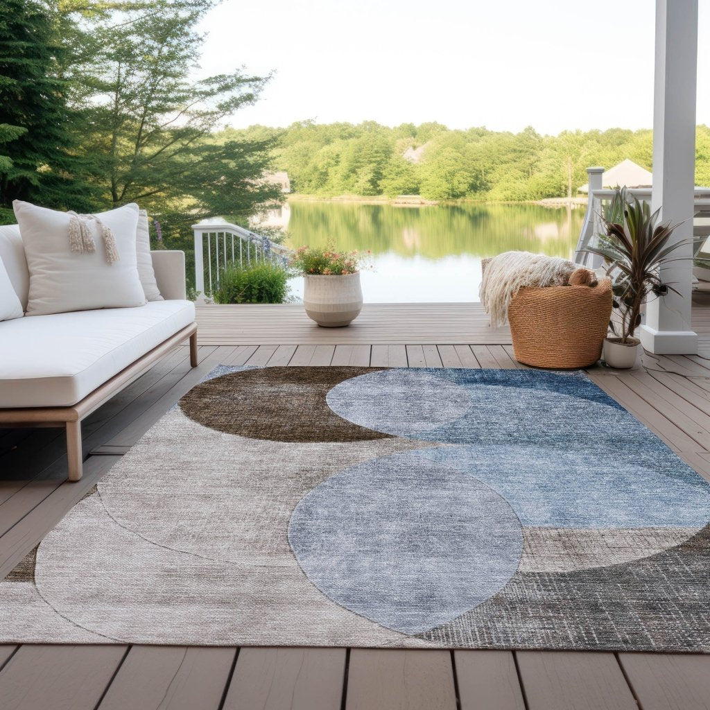 LOOMLAN Rugs Henry Denim Washable Indoor-Outdoor Rug
