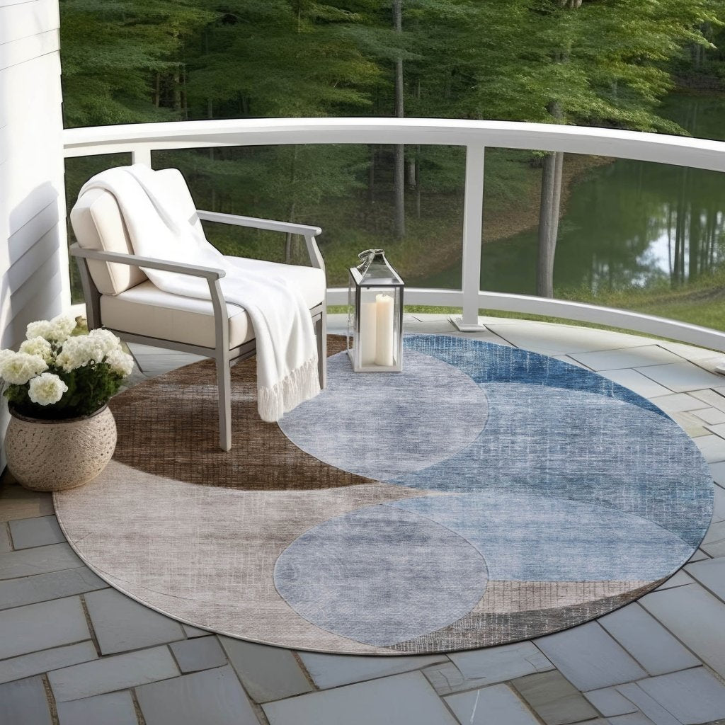 LOOMLAN Rugs Henry Denim Washable Indoor-Outdoor Rug