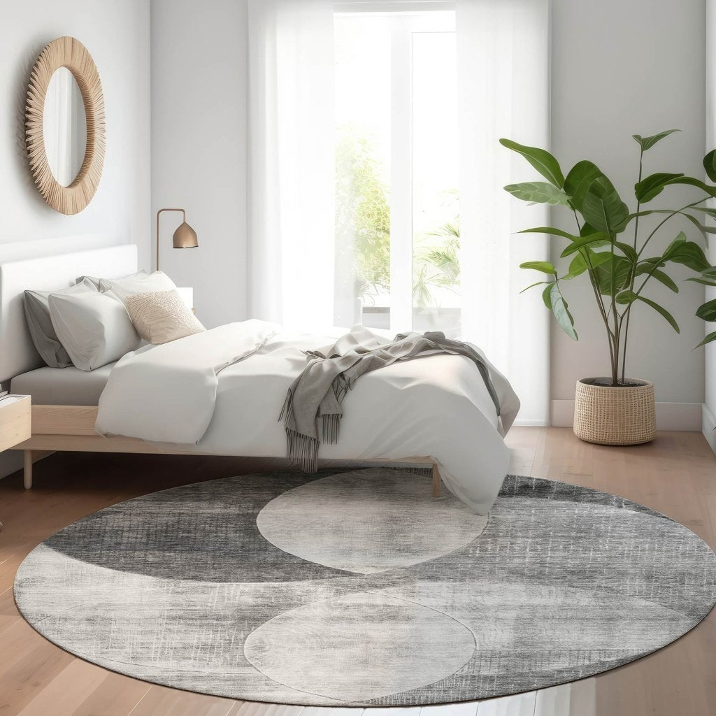 LOOMLAN Rugs Henry Gray Washable Indoor-Outdoor Rug