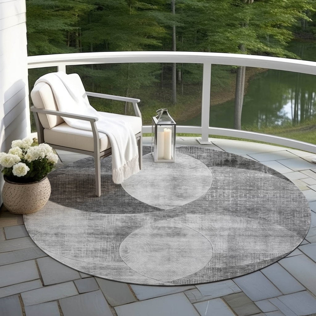 LOOMLAN Rugs Henry Gray Washable Indoor-Outdoor Rug