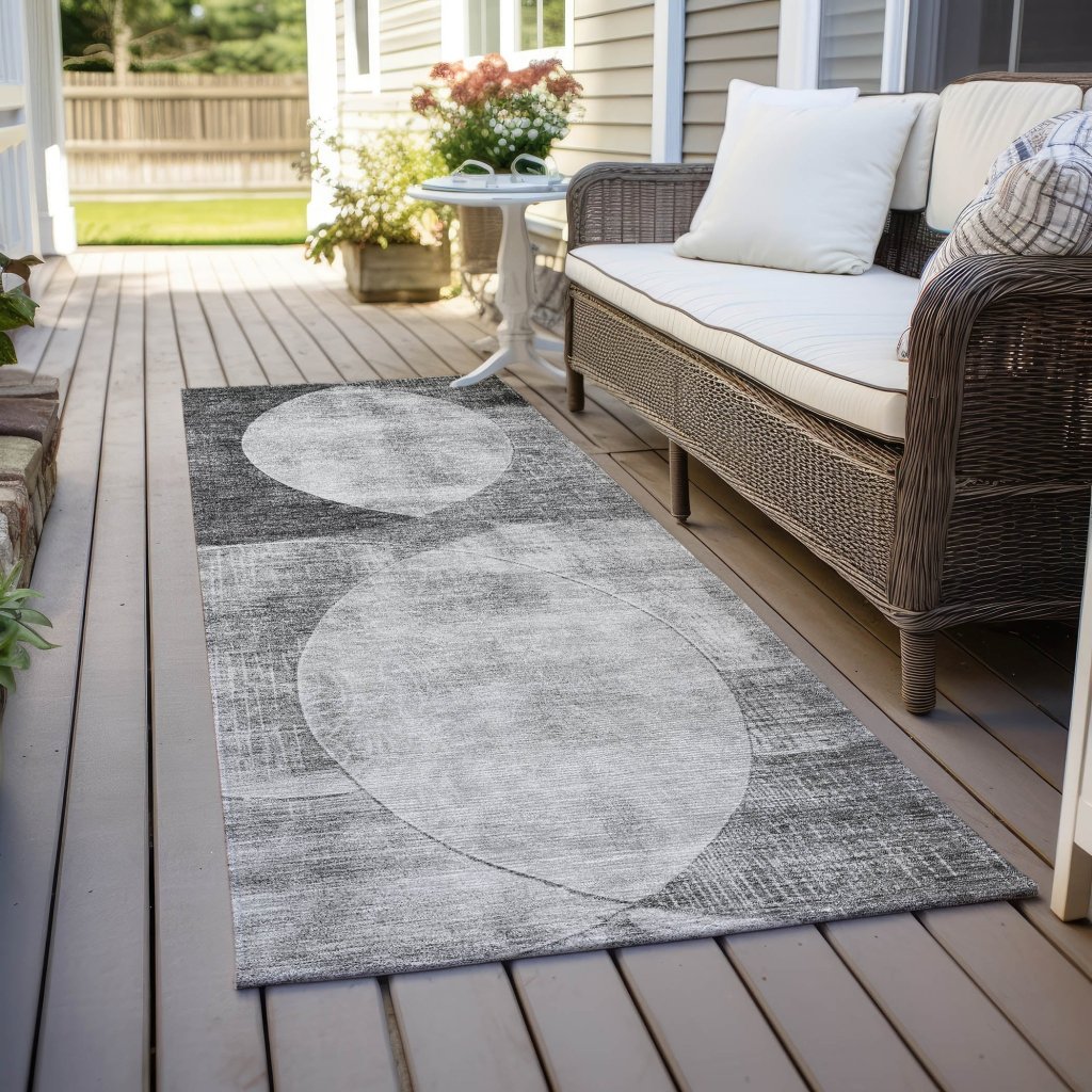 LOOMLAN Rugs Henry Gray Washable Indoor-Outdoor Rug