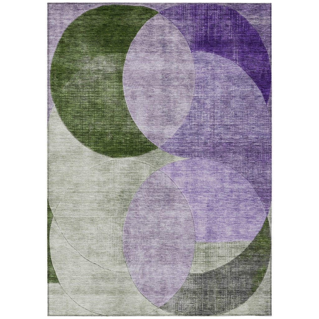 LOOMLAN Rugs Henry Lavender Washable Indoor-Outdoor Rug