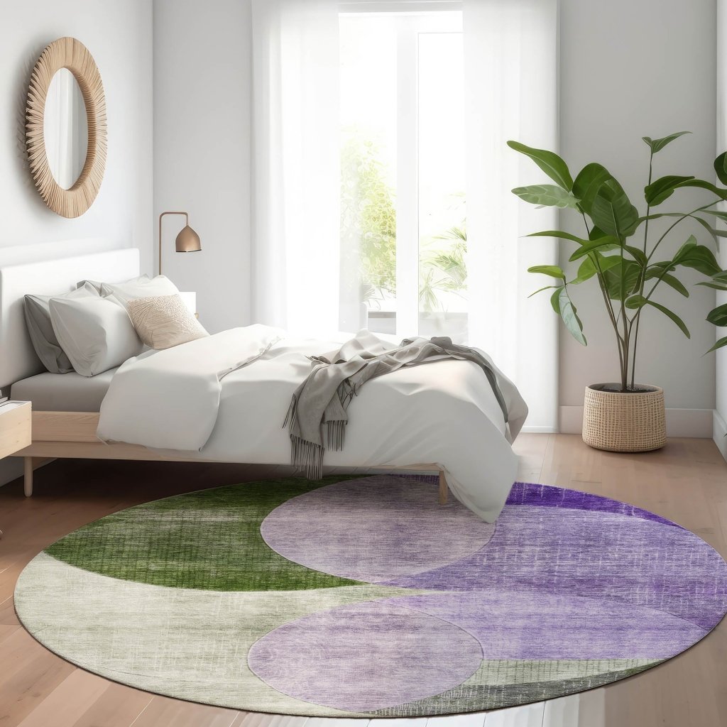 LOOMLAN Rugs Henry Lavender Washable Indoor-Outdoor Rug