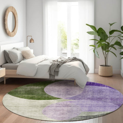 LOOMLAN Rugs Henry Lavender Washable Indoor-Outdoor Rug