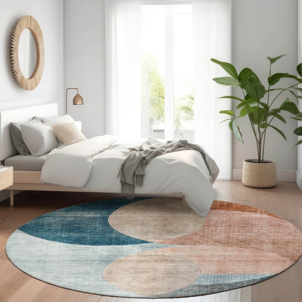 LOOMLAN Rugs Henry Orange Washable Indoor-Outdoor Rug