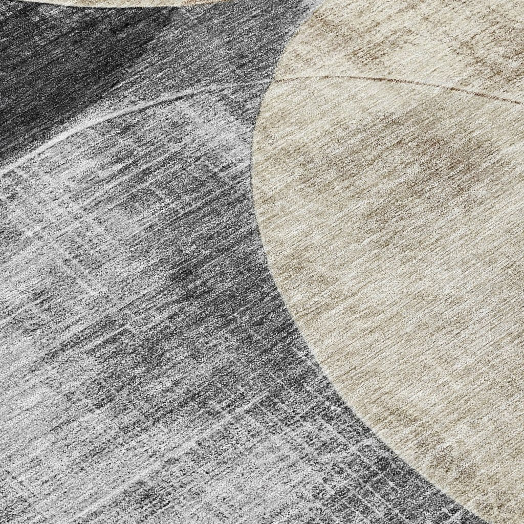 LOOMLAN Rugs Henry Pewter Washable Indoor-Outdoor Rug
