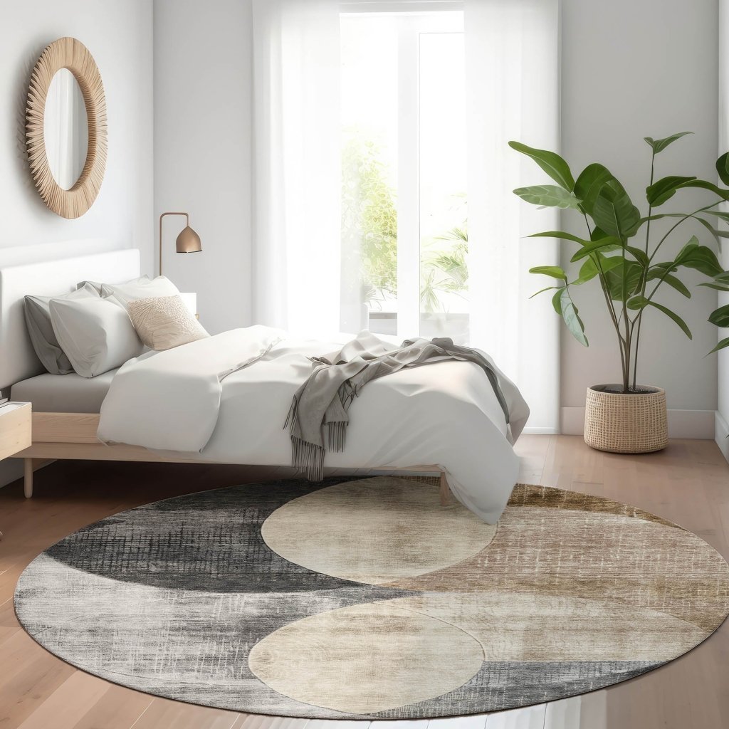 LOOMLAN Rugs Henry Pewter Washable Indoor-Outdoor Rug