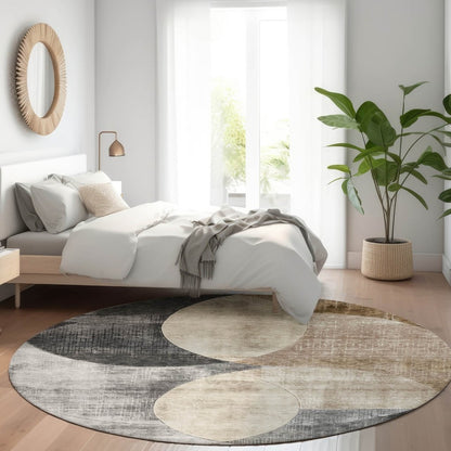 LOOMLAN Rugs Henry Pewter Washable Indoor-Outdoor Rug