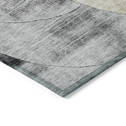 LOOMLAN Rugs Henry Pewter Washable Indoor-Outdoor Rug