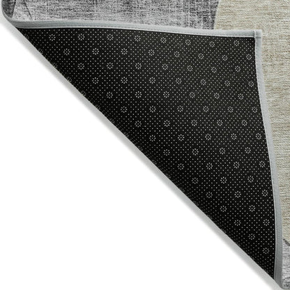LOOMLAN Rugs Henry Pewter Washable Indoor-Outdoor Rug