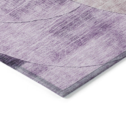 LOOMLAN Rugs Henry Purple Washable Indoor-Outdoor Rug