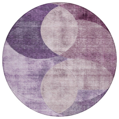 LOOMLAN Rugs Henry Purple Washable Indoor-Outdoor Rug