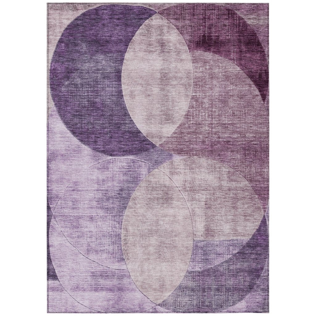 LOOMLAN Rugs Henry Purple Washable Indoor-Outdoor Rug