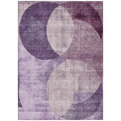 LOOMLAN Rugs Henry Purple Washable Indoor-Outdoor Rug