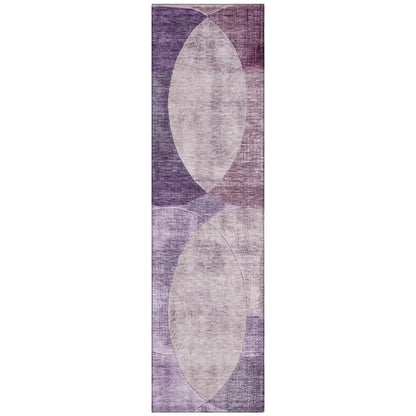 LOOMLAN Rugs Henry Purple Washable Indoor-Outdoor Rug
