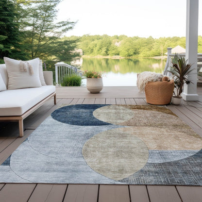 LOOMLAN Rugs Henry Sky Washable Indoor-Outdoor Rug