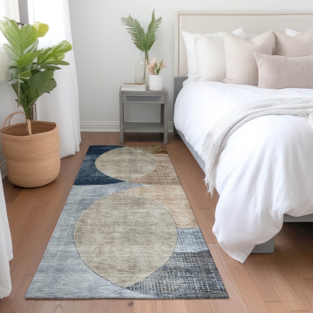 LOOMLAN Rugs Henry Sky Washable Indoor-Outdoor Rug