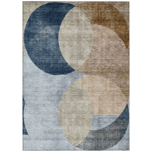 LOOMLAN Rugs Henry Sky Washable Indoor-Outdoor Rug
