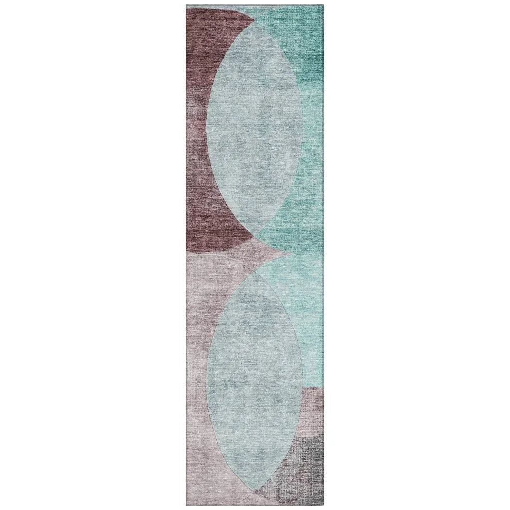 LOOMLAN Rugs Henry Teal Washable Indoor-Outdoor Rug