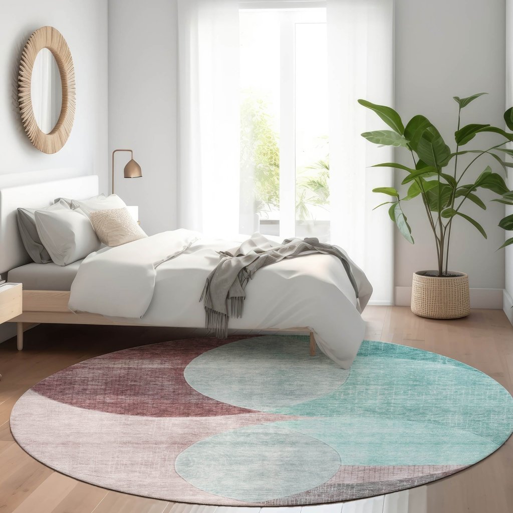 LOOMLAN Rugs Henry Teal Washable Indoor-Outdoor Rug